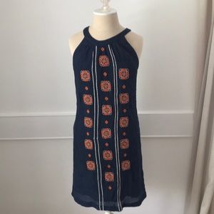 Blue Embroidered Dress